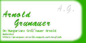 arnold grunauer business card